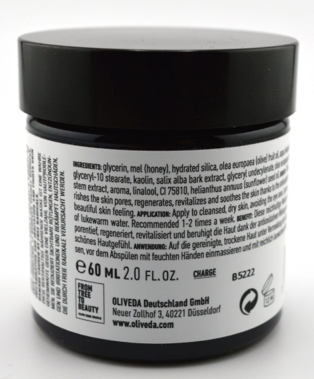 Imagine Masca de fata calmanta si hranitoare Oliveda F77 Olive Face Mask 60 mL